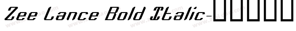 Zee Lance Bold Italic字体转换